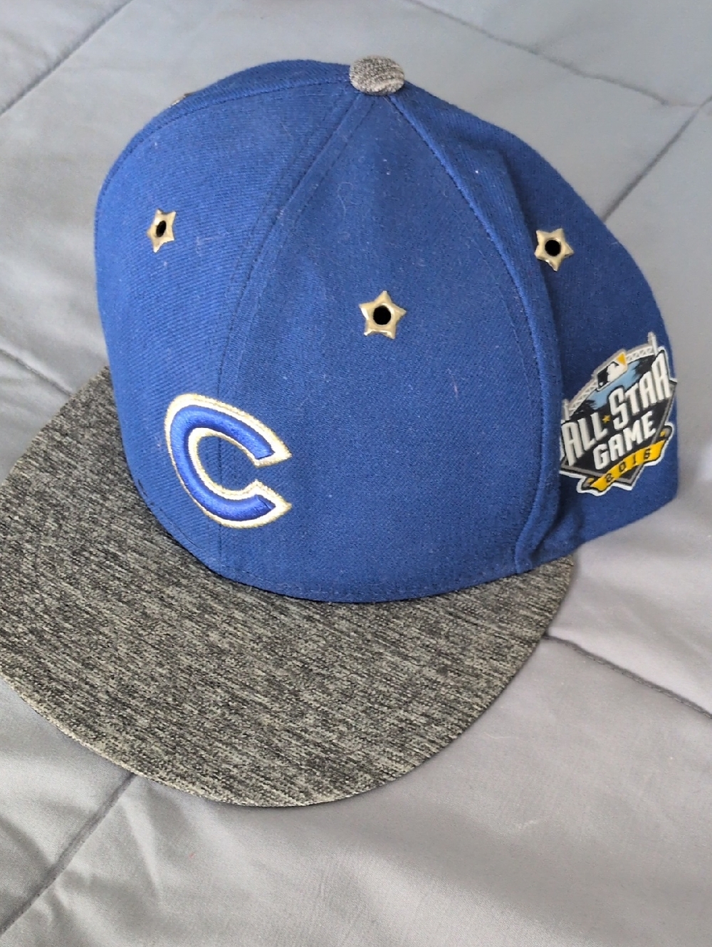Chicago CUBS Snapback Cap with Gray Brim and All-Star Patch 7 1/8